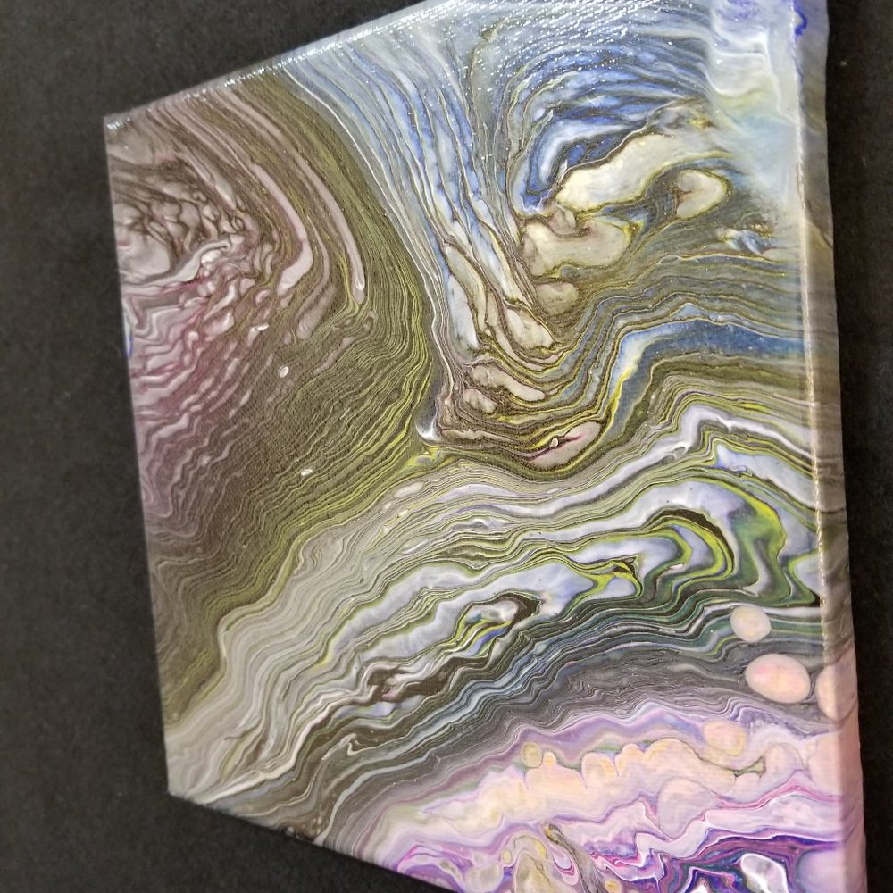 NEW! Handmade abstract art: "Lavender's Blue" - Picture 6 of 6